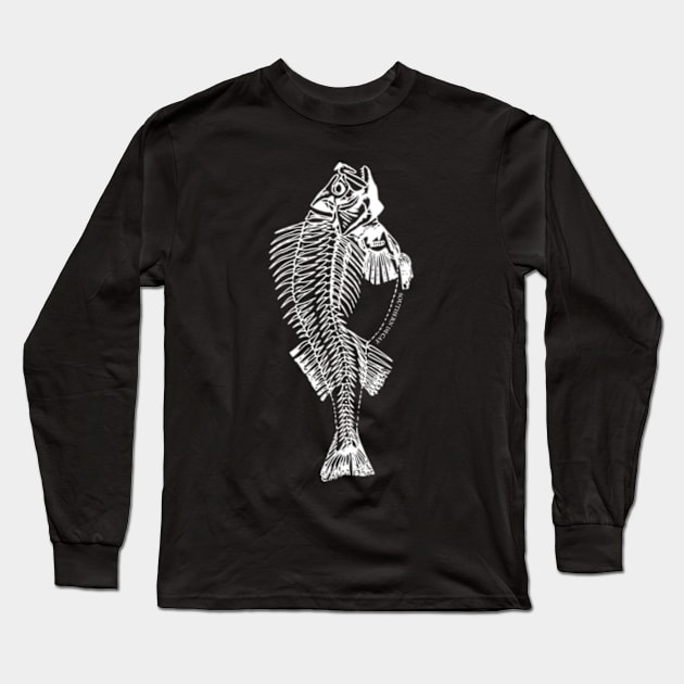 Southern Decay Fish Skeleton Long Sleeve T-Shirt by Talesbybob